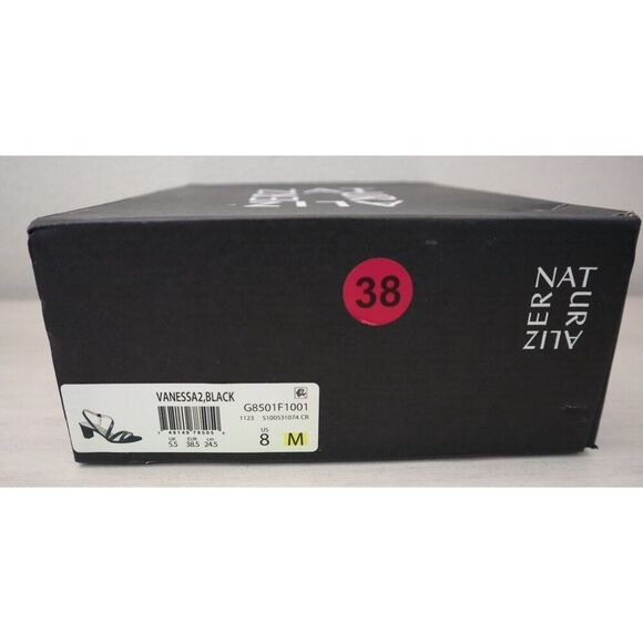 Naturalizer G8501F1001 Women Sz 8M Black Microfiber Vanessa2 Heeled Sandals - Picture 11 of 11
